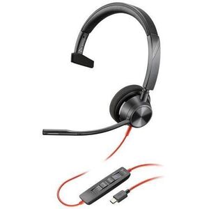 HP Poly Blackwire 3310 mono Microsoft Teams Certified USB-C, USB-C/A adapter kép