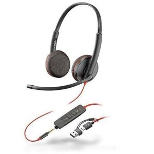HP Poly Blackwire 3225 Stereo USB-C, 3, 5mm, USB-C/A adapter kép