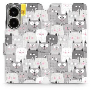 Mobiwear Poco X7 Pro flip tok - macskák kép