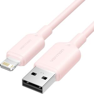 Vention USB 2.0 Type-A Male to Lightning Male 2.4A Cable 1M Pink PVC Type kép