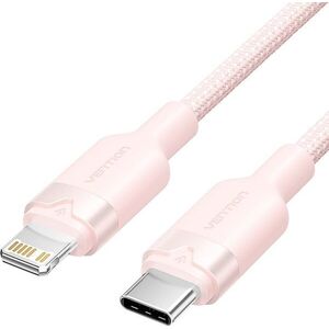 Vention USB 2.0 Type-C Male to Lightning Male 3A Cable 1M Pink Aluminum Alloy Type kép