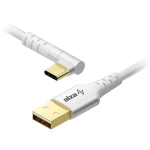 AlzaPower 90AluCore USB-A to USB-C 2.0, 1 m - ezüst kép