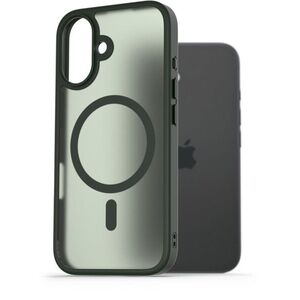 AlzaGuard Matte Case Compatible with Magsafe iPhone 16 sötétzöld tok kép