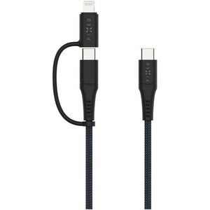 FIXED Cable USB-C to USB-C + Lightning - PD, 2m, MFi, 60W, szürke kép