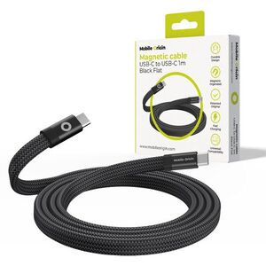 Mobile Origin Magnetic Flat Patented Original Cable USB-C to USB-C 1 m, Black kép