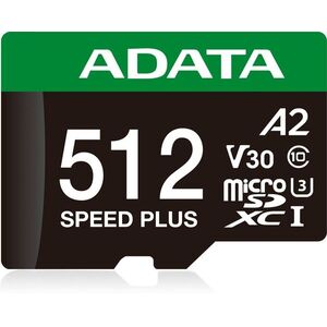 ADATA MicroSDXC 512GB Speed Plus + SD adapter kép
