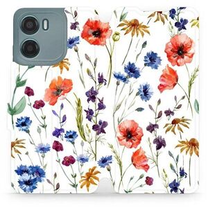 Mobiwear Motorola Moto G05 flip tok - mezei virágok kép