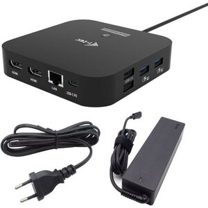 i-tec USB-C Dual HDMI Docking Station with PD 100W + i-tec Universal Charger 100 W kép