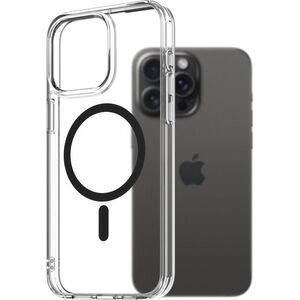 AlzaGuard Crystal Clear TPU Case Compatible with Magsafe iPhone 15 Pro Max fekete tok kép