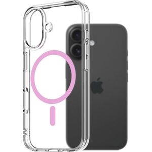 AlzaGuard Crystal Clear TPU Case Compatible with Magsafe iPhone 16 rózsaszín tok kép