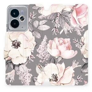 Mobiwear Flip Realme 14 5G virágok tok kép