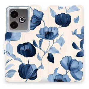 Mobiwear Flip Realme GT 7T kék virágok tok kép