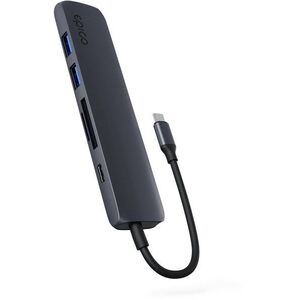 Epico 6in1 alumínium hub + 8K USB-C csatlakozó - éjfekete kép