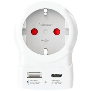 SKROSS Utazóadapter, USB A+C, 20 W, UK, Type G kép