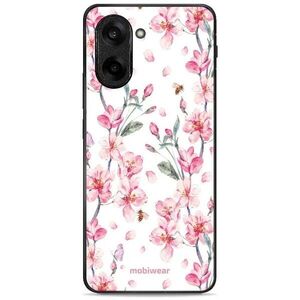 Mobiwear Glossy OnePlus Nord CE5 rózsaszín virágok fényes tok kép
