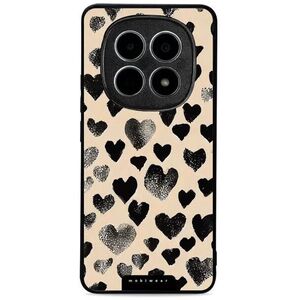 Mobiwear Glossy Xiaomi Redmi Note 15 5G fekete szívecskék fényes tok kép
