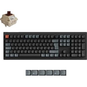 Keychron V6 Ultra 8K Silk POM Brown Mechanikus Black - HU kép
