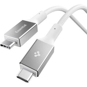 Spigen EB10015CC Essential USB-C to USB-C Fabric Cable, 100 W, White kép