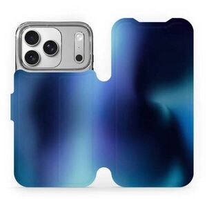 Mobiwear Flip Apple iPhone 17 Pro kék virágok tok kép