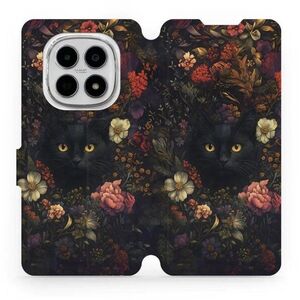 Mobiwear Flip Xiaomi Redmi Note 15 4G fekete macska tok kép