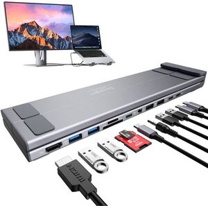 Choetech 11-in-1 USB-C to HDMI HUB Adjustable Stand kép