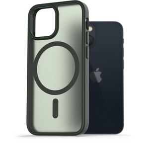AlzaGuard Matte Case Compatible with Magsafe iPhone 13 mini sötétzöld tok kép