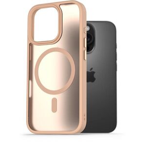 AlzaGuard Matte Case Compatible with Magsafe iPhone 16 Pro homoksárga tok kép