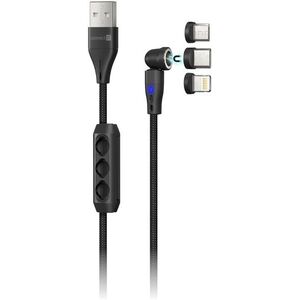 CONNECT IT Magnetic PowerLink 3in1, 2 m, fekete kép