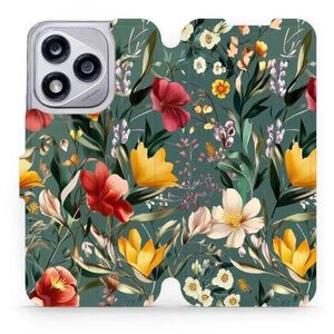 Mobiwear Honor 400 Lite flip tok - zöld rét kép