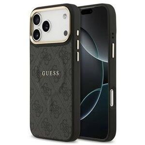 Guess PU Leather 4G Gold Frame iPhone 17 Pro Max fekete MagSafe tok kép