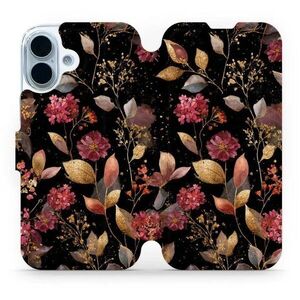 Mobiwear Flip Apple iPhone 17 aranyszínű levelek tok kép