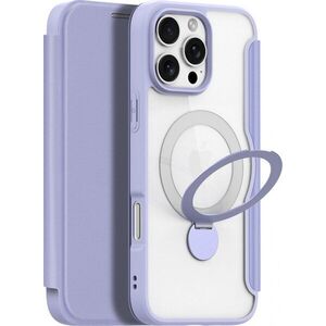 DUX DUCIS Skin X Pro Ring Stand iPhone 16 Pro Max lila flipes bőr tok kép
