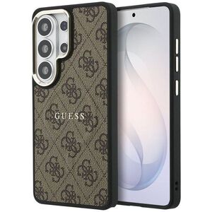 Guess PU Leather 4G Gold Frame Magnetic Samsung Galaxy S26 Ultra barna tok kép
