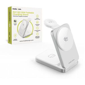 Mobile Origin 3in1 Qi2 25W Foldable Charging Stand PW35 MagSafe Compatible, Silver kép