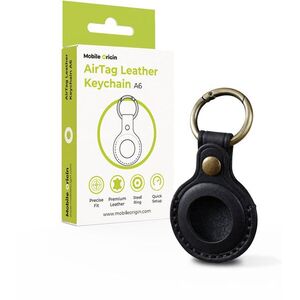Mobile Origin AirTag Leather Keychain A6 Black kép