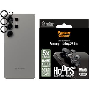 PanzerGlass Hoops Ceramic Samsung Galaxy S25 Ultra fekete kameravédő gyűrű kép