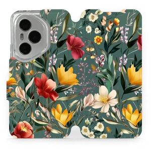 Mobiwear Flip Honor 400 Pro zöld rét tok kép