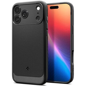 Spigen Rugged Armor MagSafe Matte Black iPhone 17 Pro tok kép
