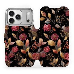 Mobiwear Flip Apple iPhone 17 Pro aranyszínű levelek tok kép