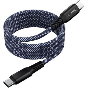 Choetech PD100W USB-C to USB-C 1M Magnet Nylon Cable--blue kép
