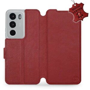 Mobiwear Flip Realme C71 sötétpiros bőrtok kép