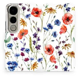 Mobiwear Flip Vivo V50 Lite virágok tok kép