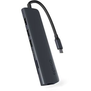 Epico 7in1 Pro Hub 8K és USB-C csatlakozóval - sötét tinta kép