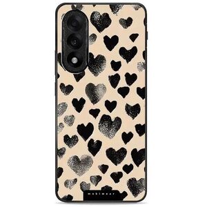 Mobiwear Glossy, fényes tok, OnePlus Nord 5, fekete szívek kép