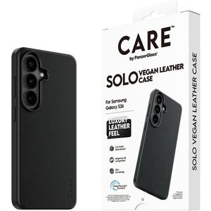 PanzerGlass CARE Samsung Galaxy S26 SOLO Qi fekete vegánbőr tok kép
