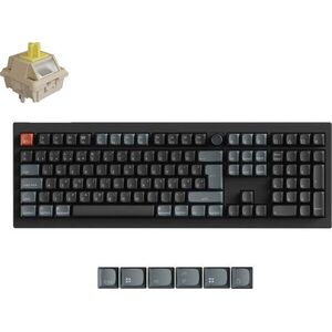 Keychron V6 Ultra 8K Silk POM Banana mechanikus Black - HU kép