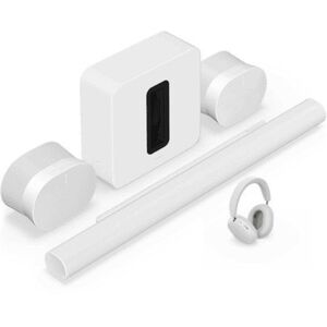 Sonos Ace White + Sonos Arc Ultra fehér + Sonos Sub 4 + 2x Sonos Era 300 kép