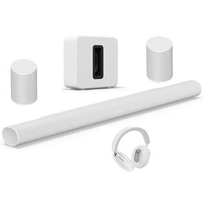 Sonos Ace White + Sonos Arc Ultra fehér + Sonos Sub 4 + 2x Sonos Era 100 kép