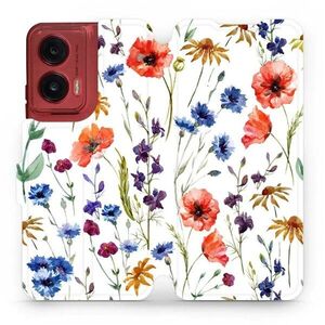 Mobiwear Motorola Moto G35 flip tok - mezei virágok kép