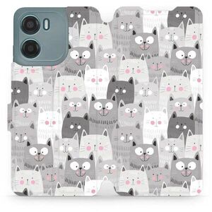Mobiwear Motorola Moto G05 flip tok - macskák kép
